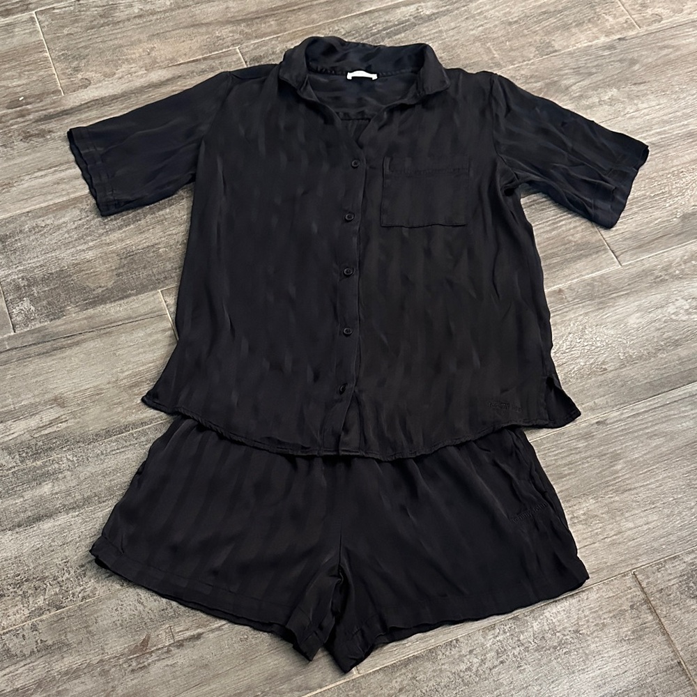 Tommy John Satin Jacquard Pajama Set sz S